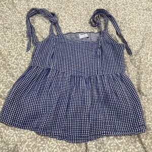 Old Navy Blue and White Gingham Shirt